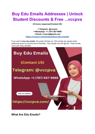 Buy Edu Emails Addresses _ Unlock Student Discounts & Free ...vccpva