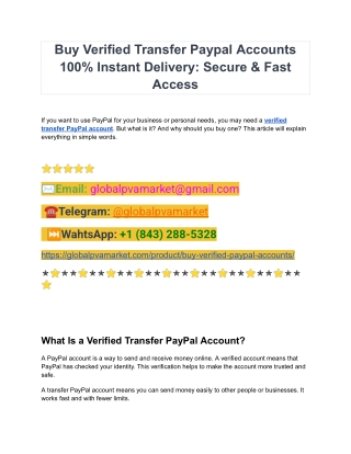 How to Buy Verified Paypal Accounts Quickly & Securely