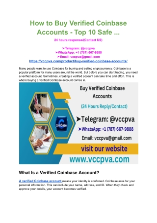How to Buy Verified Coinbase Accounts - Top 10 Safe ...