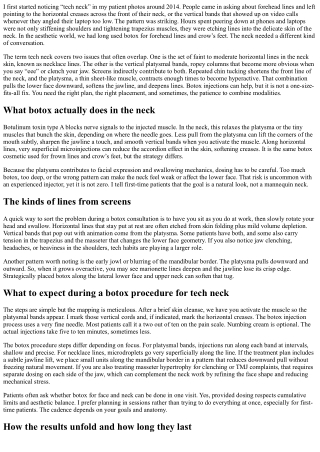 Botox for Tech Neck: Smoothing Lines from Screens