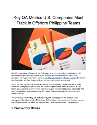 Key QA Metrics U.S. Companies Must Track in Offshore Philippine Teams (1)