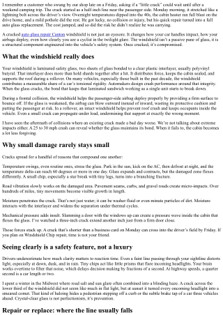 Safety First: Why a Cracked Windshield Is More Dangerous Than You Think