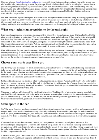 Preparing Your Car for Mobile Auto Glass Service