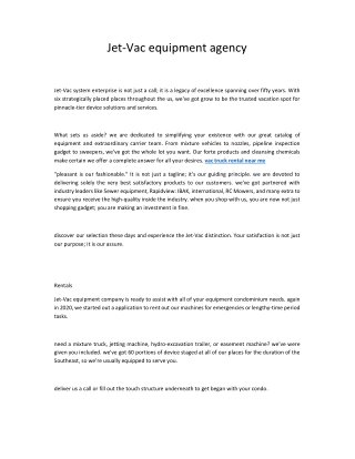 vac truck rental near me