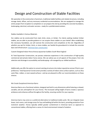 American barn construction