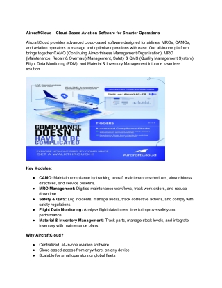 best-aviation-software-aircraft maintenance software