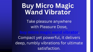 Buy Micro Magic Wand Vibrator