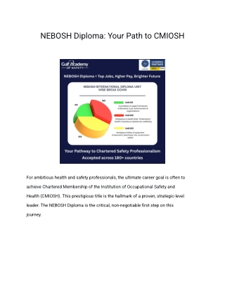 NEBOSH Diploma: Your Path to CMIOSH
