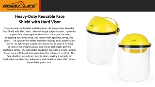 Heavy-Duty Reusable Face Shield with Hard Visor