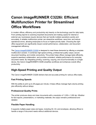 Canon imageRUNNER C3226i