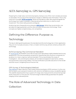 E - ALTA Surveying vs