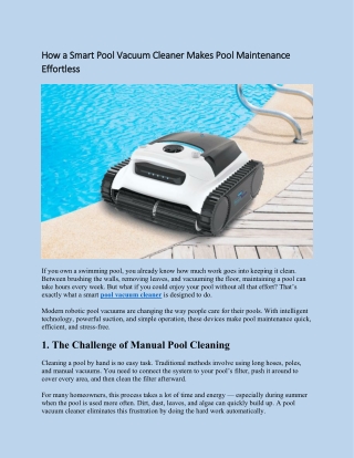 How a Smart Pool Vacuum Cleaner Makes Pool Maintenance Effortless.pdf