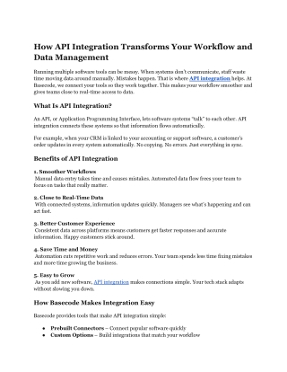 Simplify Your Systems with Basecode’s API Integration