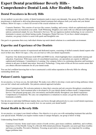 Dental Group of Beverly Hills