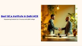 Best BCA Institute in Delhi NCR - Empowering Students for IT Success with MERI C