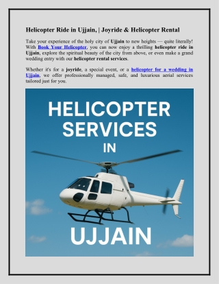 Helicopter Ride in Ujjain