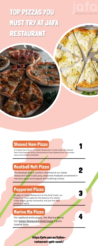 Top Pizzas You Must Try at Jafa Restaurant