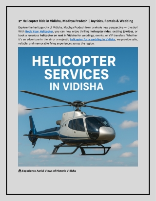 Helicopter Joyride in Vidisha, Madhya Pradesh