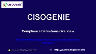 Compliance Definitions Overview (1)