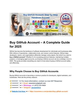 Buy Git Hub Account – Safe & Verified Accounts for Development 2026