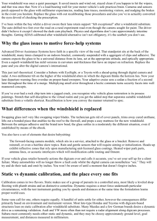 Calibrating ADAS After Windshield Replacement: Don’t Skip This Step