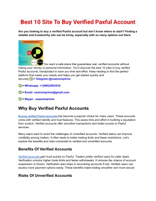 Best 10 Site To Buy Verified Paxful Account (1)