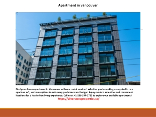 Apartment in vancouver