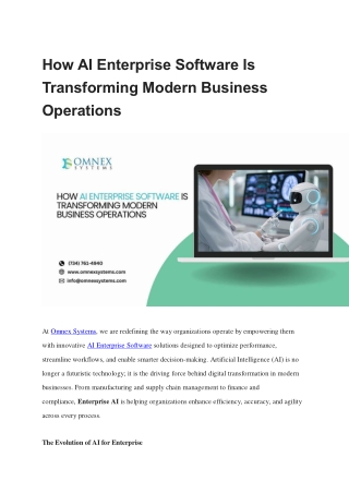 AI Enterprise Software