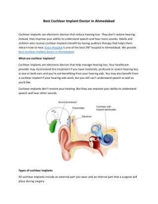 Evara Hospital - Best Cochlear Implant Doctor in Ahmedabad