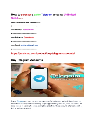 8 Most Reliable Places to Buy Verified Telegram Accounts Online