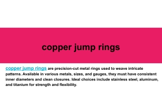 copper jump rings