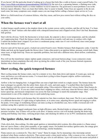 Common Furnace Repair Issues and How They’re Fixed