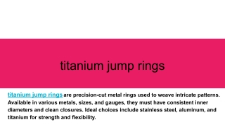 titanium jump rings