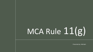 SAP Compliance: MCA Rule 11(g) Audit-Trail Controls
