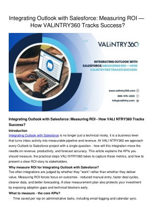 Integrating Outlook with Salesforce