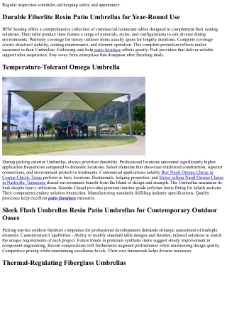 Galtech Garden Fiberlite Umbrellas