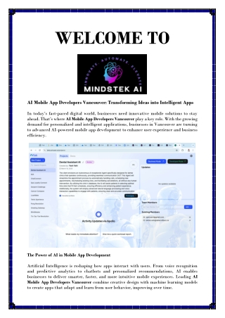 Custom AI Mobile App Development Services Vancouver