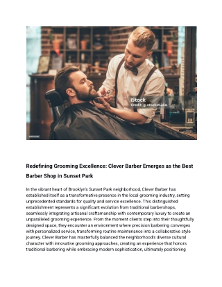 Best Barber Shop in Sunset Park