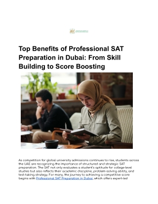 Top Benefits of Professional SAT Preparation in Dubai_ From Skill Building to Score Boosting