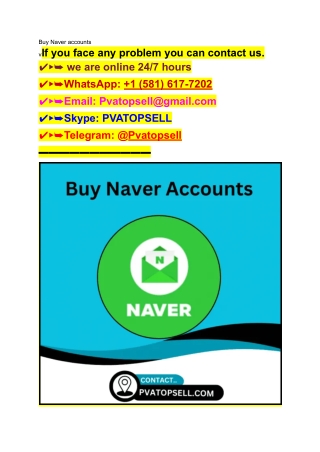 Best Practices for Buying a Naver Accounts