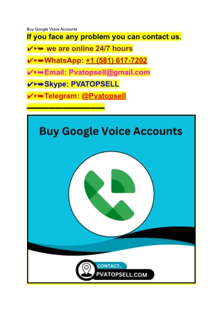 Factors To Consider Before Buying Google Voice Accounts