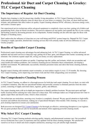 TLC Carpet Cleaning