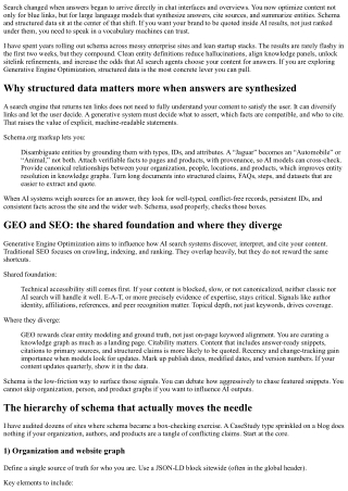 Schema and Structured Data for AI Search Optimization