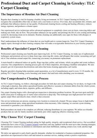 TLC Carpet Cleaning