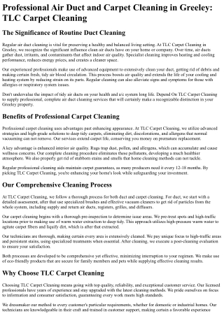 TLC Carpet Cleaning