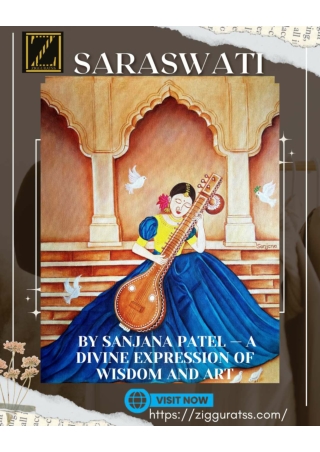 Buy Original Paintings Online | Saraswati by Sanjana Patel