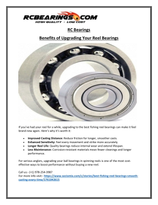 Improve Your Fishing Reel with Better Ball Bearings