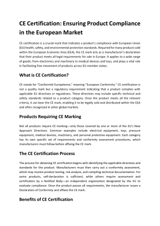 CE certification - ar
