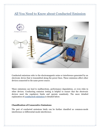 All You Need to Know about Conducted Emission