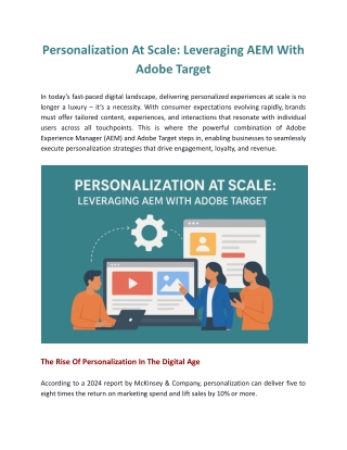 Personalization At Scale: Leveraging AEM With Adobe Target